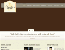 Tablet Screenshot of ehrenbergcellars.com